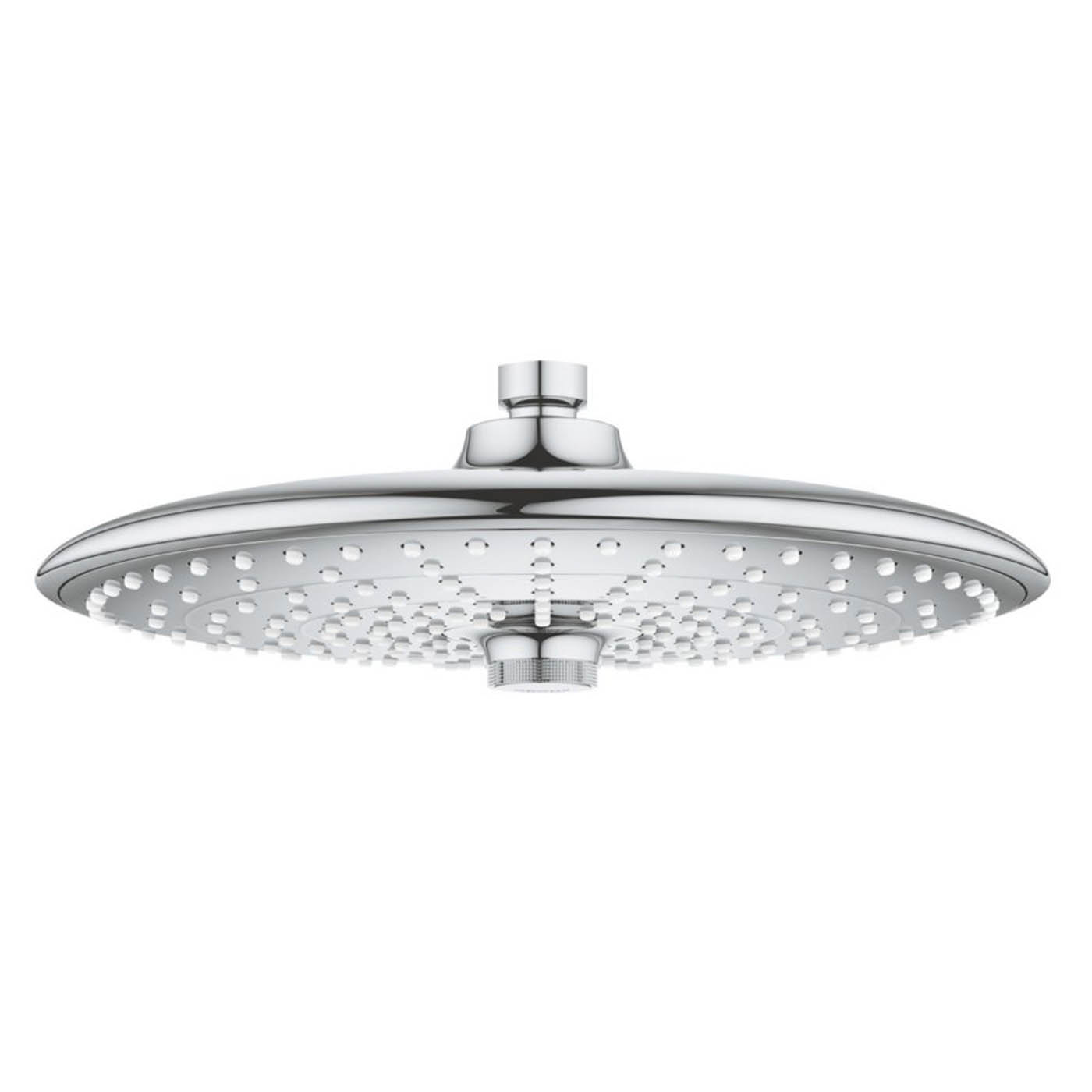 Grohe Shower Head Chrome 260mm Adjustable Round 3 Spray Patterns Contemporary - Image 1