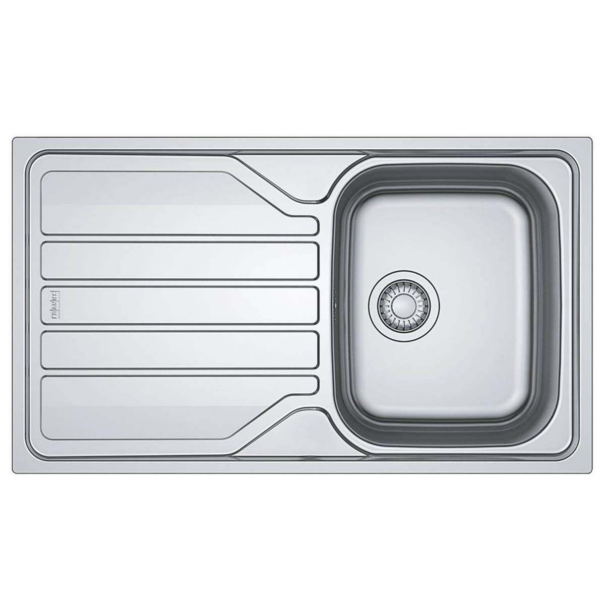 Franke Kitchen Sink Inset Reversible Flash 1 Bowl Stainless Steel 860mm x 500mm - Image 1