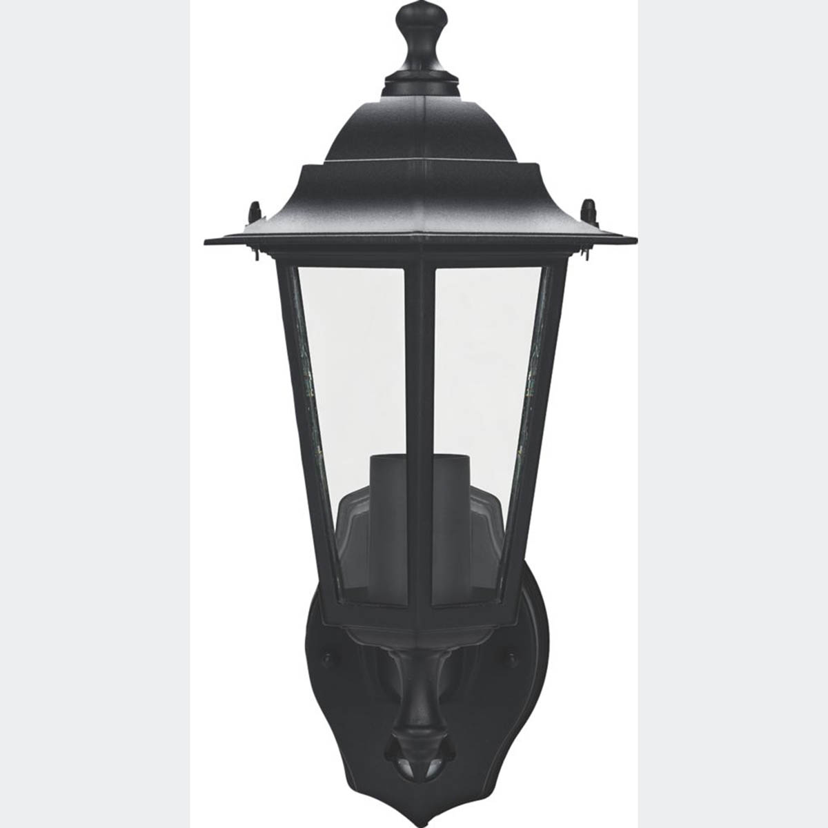 Luceco Outdoor Coach Lantern PIR Sensor Wall Mounted Black Aluminium Traditional - Image 2