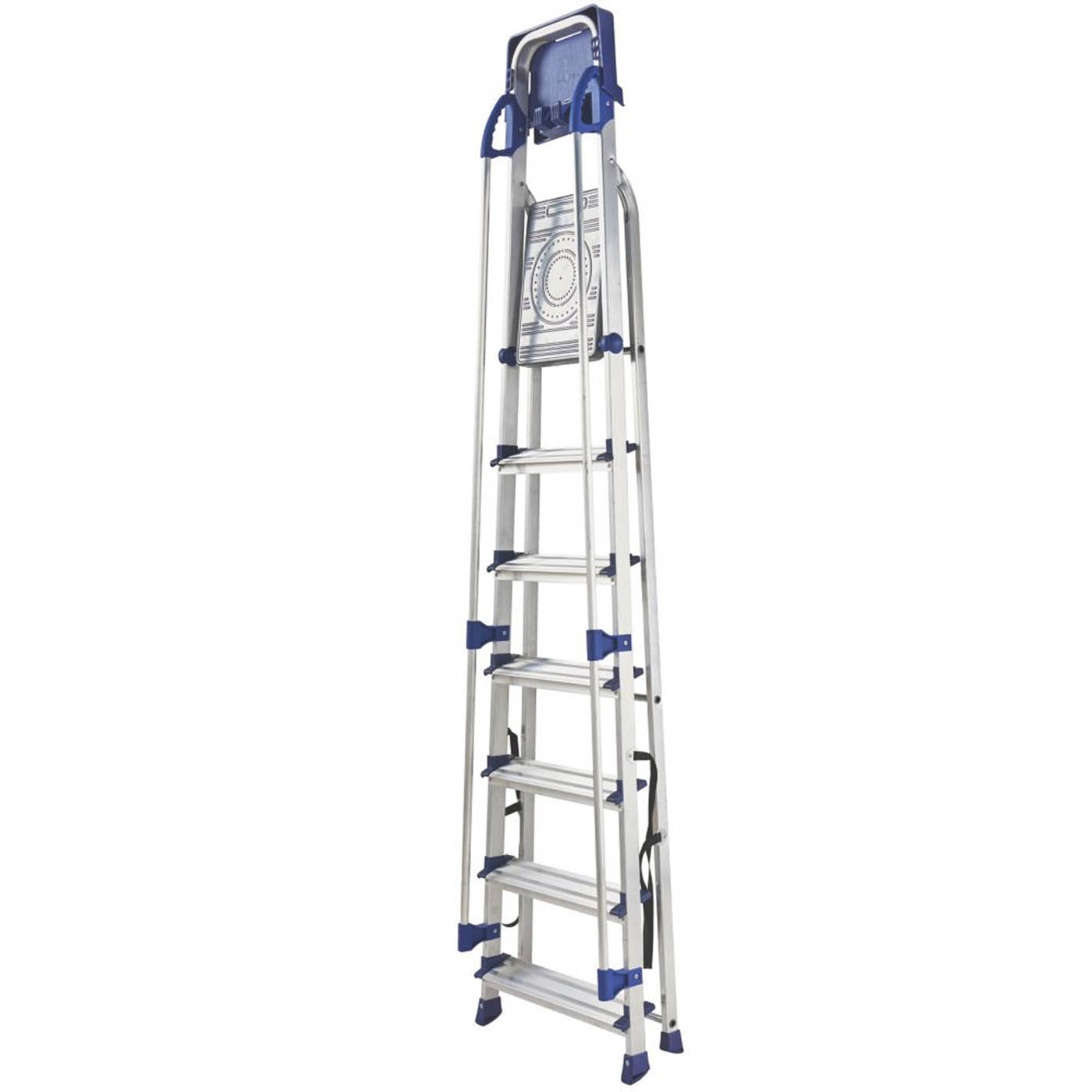 Werner Step Ladder With Safety Handrail Aluminium 2.12m 7 Step Platform Non-Slip - Image 2