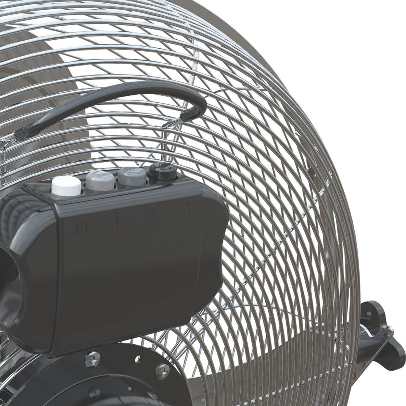 Essentials Floor Fan 3 Speed Chrome Finish Adjustable Tilt Portable 18" 220-240V - Image 5