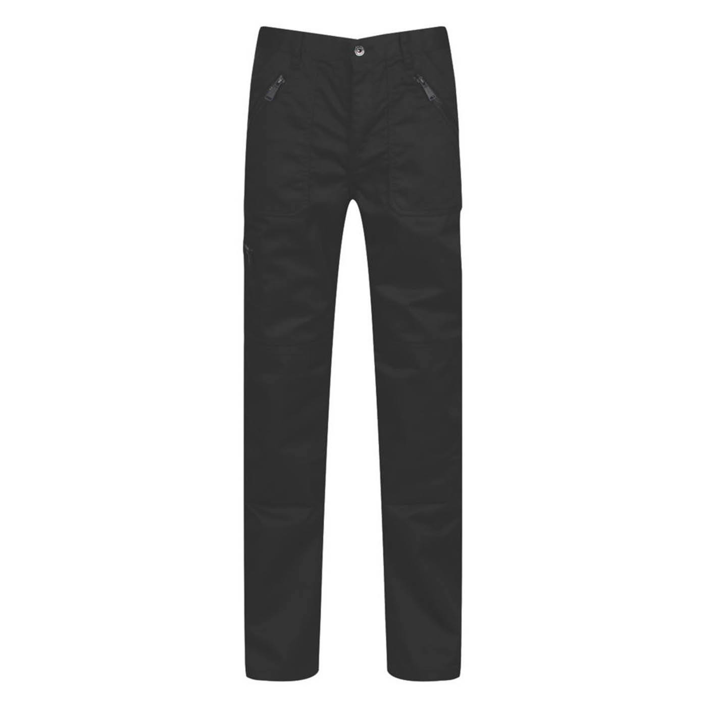 Regatta Work Trousers Mens Pro Action Classic Fit Black Multi Pockets 32W 33L - Image 1