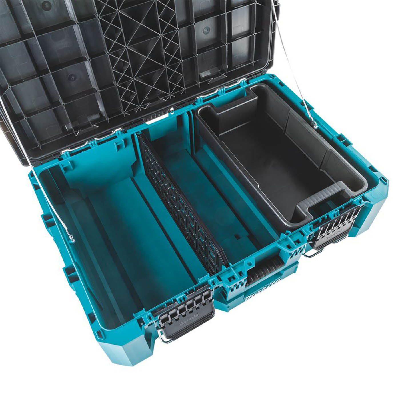 Makita Large Tool Box Maktrak Impact Resistant Dual Hinged Removable Lid 80cm - Image 2