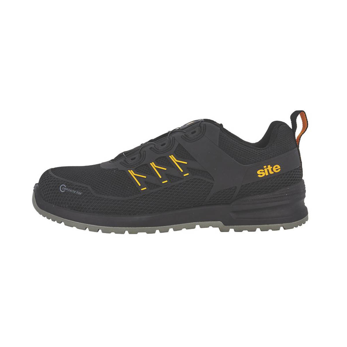 Site Safety Boots Mens Standard Fit Black Metal Free Shoes Composite Toe Size 10 - Image 2