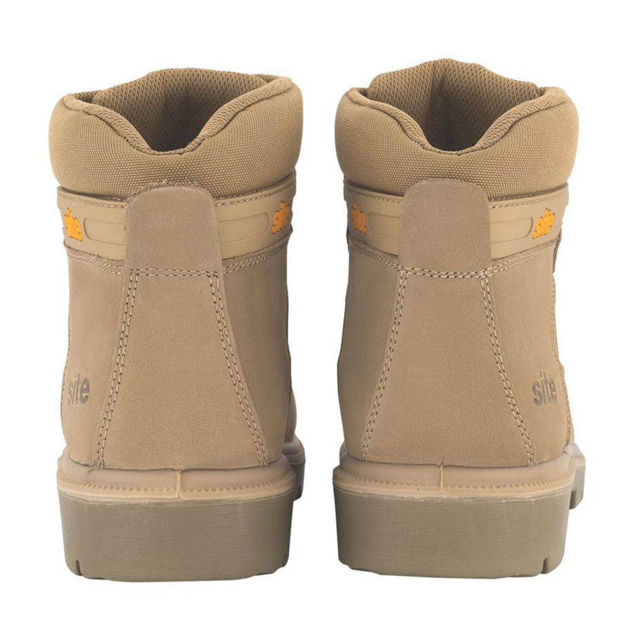 Site Safety Boots Mens Standard Fit Stone Leather Steel Toe Work Shoes Size 7 - Image 6