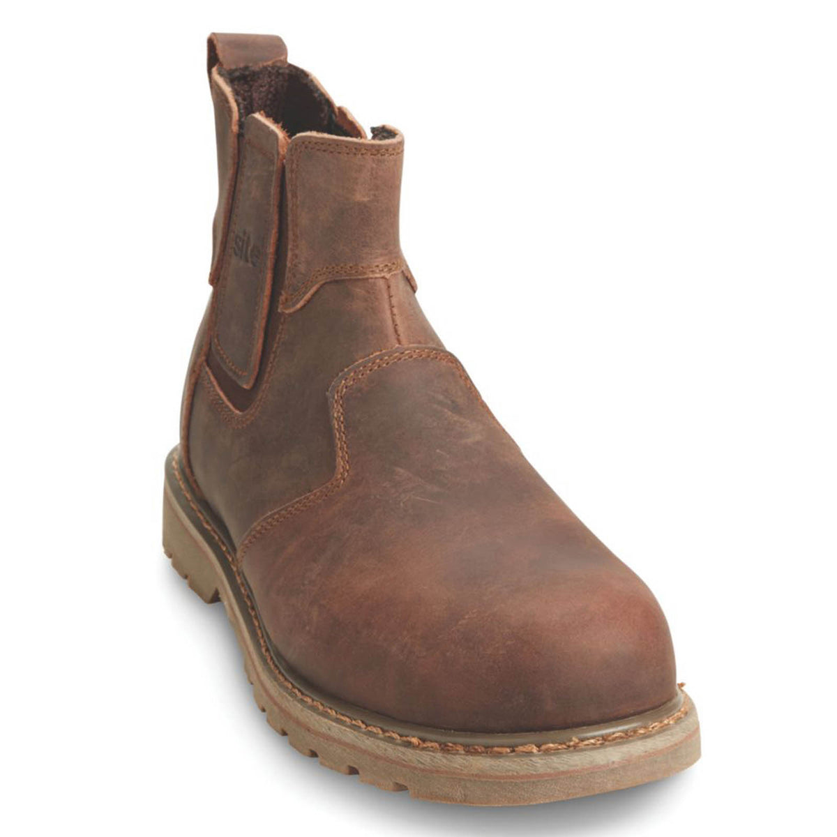 Site Mudguard Size 15 Brown Steel Toe Cap Safety Dealer Boots - Image 1