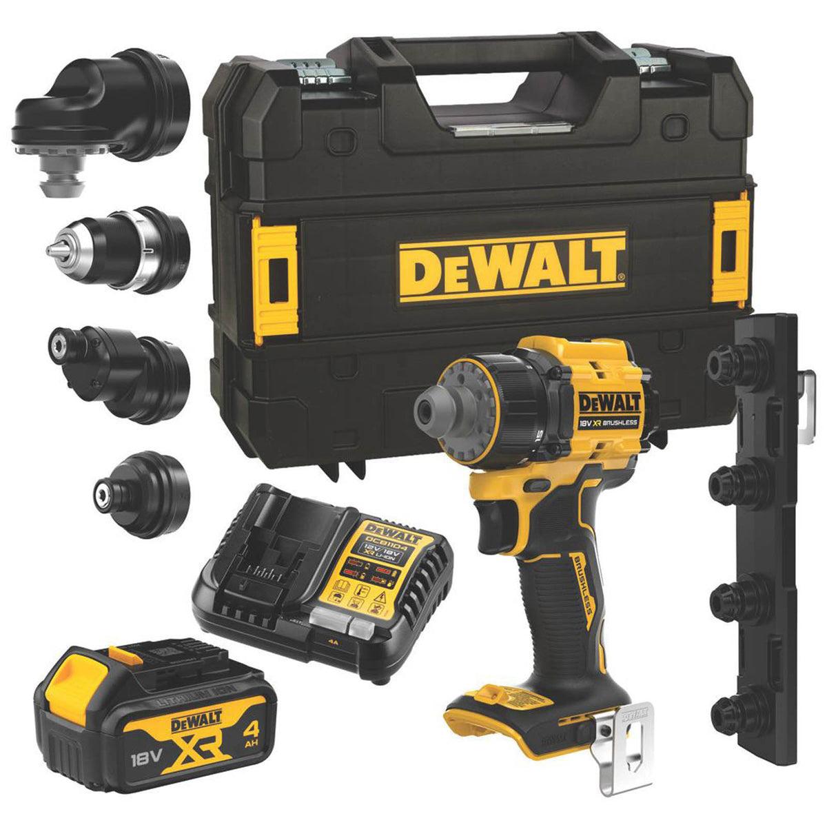 DeWalt Multi-Head Drill Driver Cordless 18V 4.0Ah Li-Ion DCD803M1T-GB Brushless - Image 1