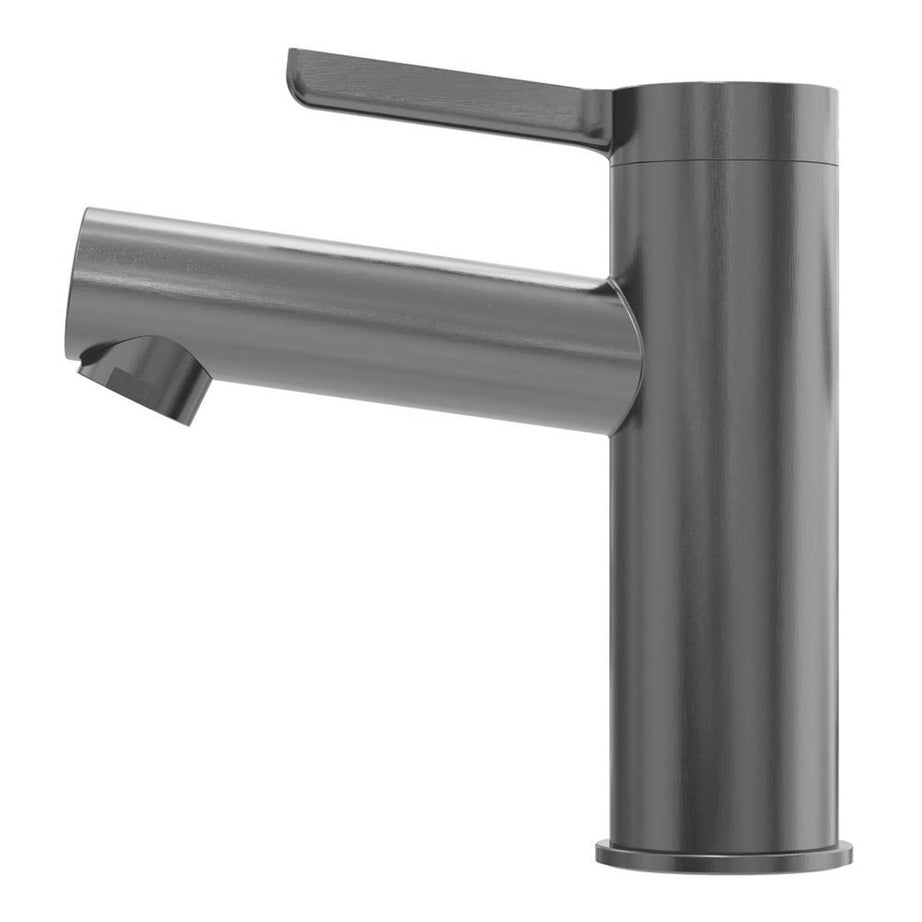 Swirl Basin Mixer Tap Lever Mono Titanium Brass With Clicker Waste Modern 136mm - Image 5