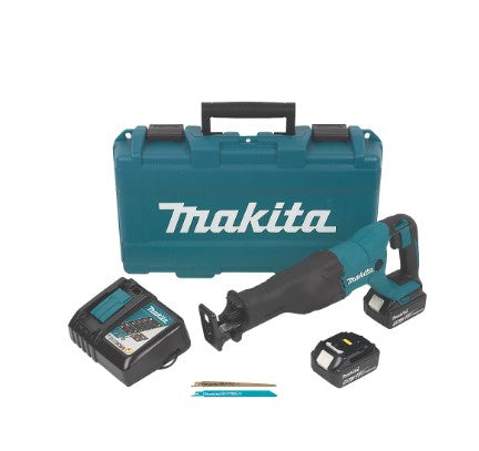 Makita Reciprocating Saw Cordless 18V Li-Ion LXT 5.0Ah Soft-Grip Variable Speed - Image 1