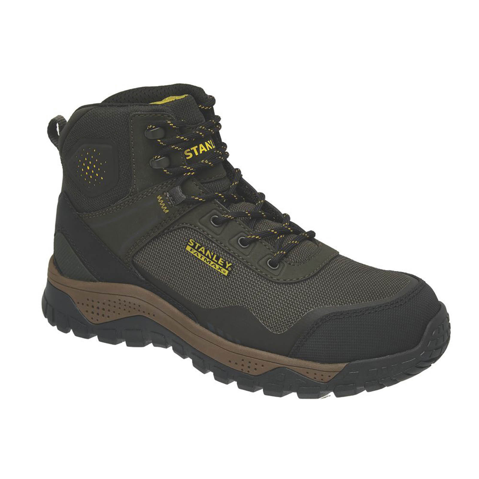 Stanley Safety Boots Mens Wide Fit Olive Green Waterproof Steel Toe Size 7 - Image 1