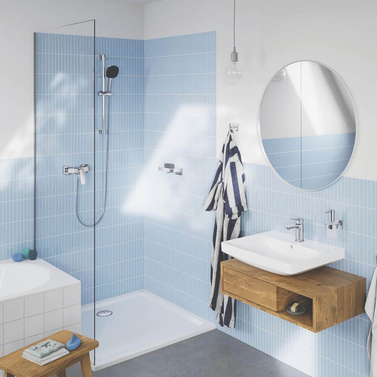 Grohe Shower Rail Set Vitalio Comfort 110 2-Spray Patterns Chrome Contemporary - Image 6