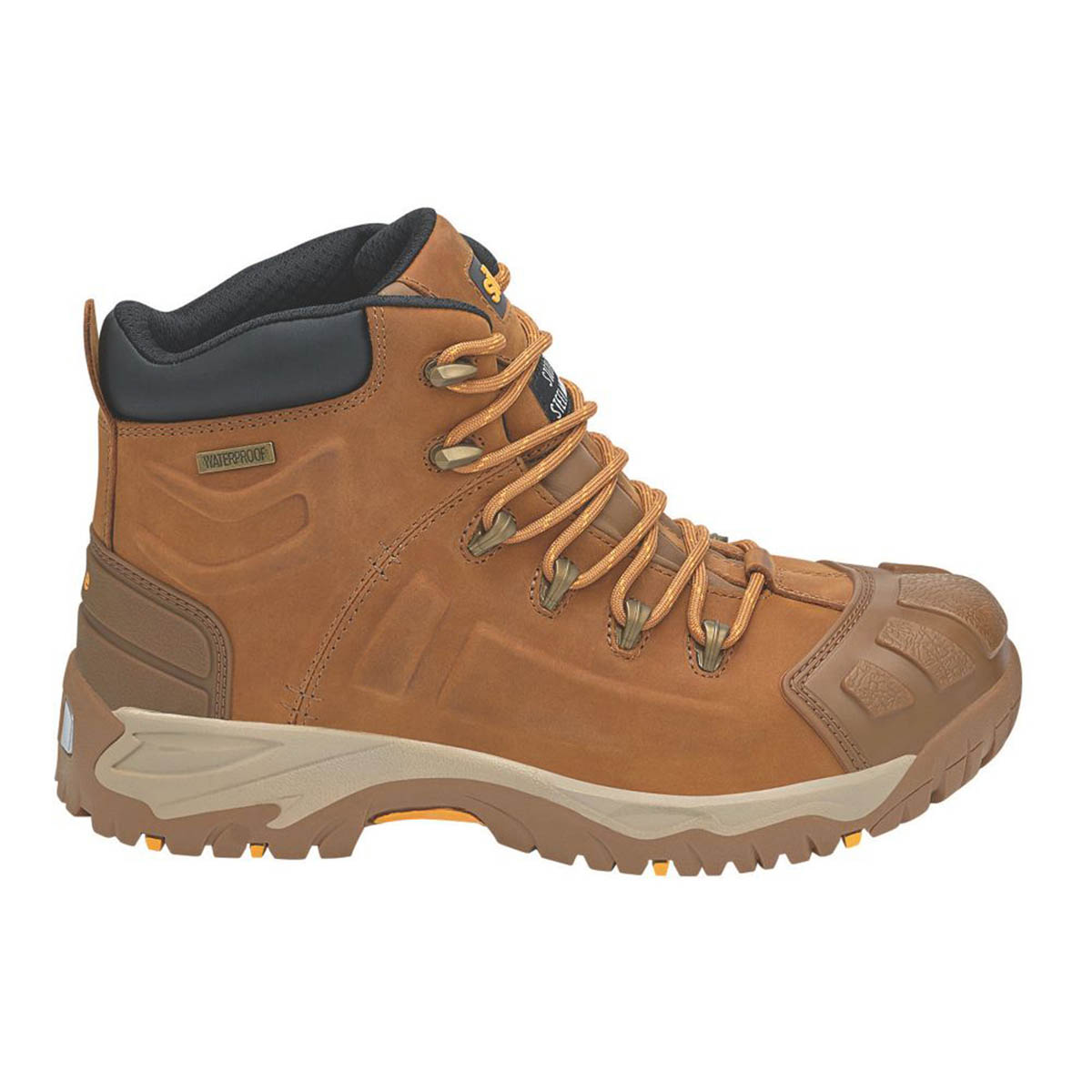 Mens Safety Boots Tan Waterproof Steel Toe Cap Lace Up Comfort Brown Size 12 - Image 2