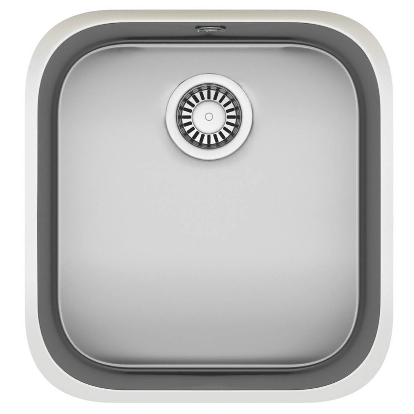 Kitchen Sink 1 Bowl Brushed Stainless Steel Rectangular Undermount Waste - Image 2