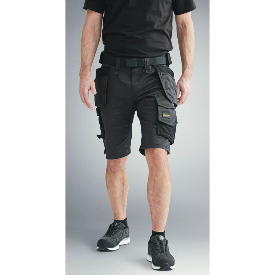 Snickers Work Shorts Mens Slim Fit Black Stretch Breathable Multi Pockets 36"W - Image 3