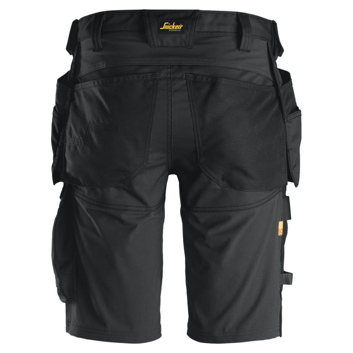 Snickers Work Shorts Mens Slim Fit Black Stretch Breathable Multi Pockets 36"W - Image 6