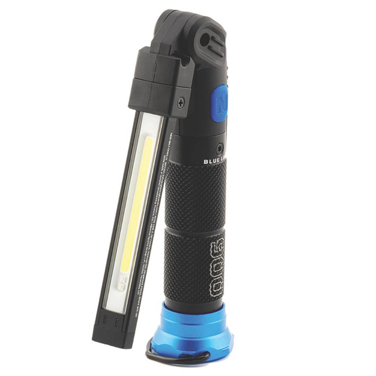 Nebo Blueline UV Rechargeable LED Handheld Inspection Flip Light Black 900lm - Image 1