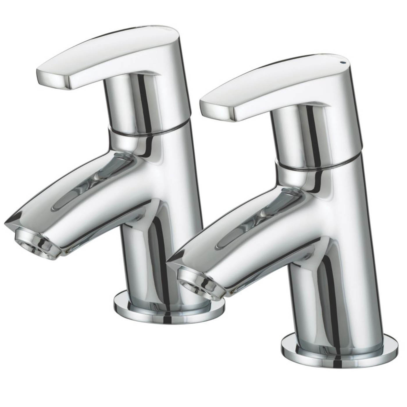 Bristan Bath Filler Pillar Tap Chrome Levers Hot Cold Pair 1/4 Turn Contemporary - Image 1