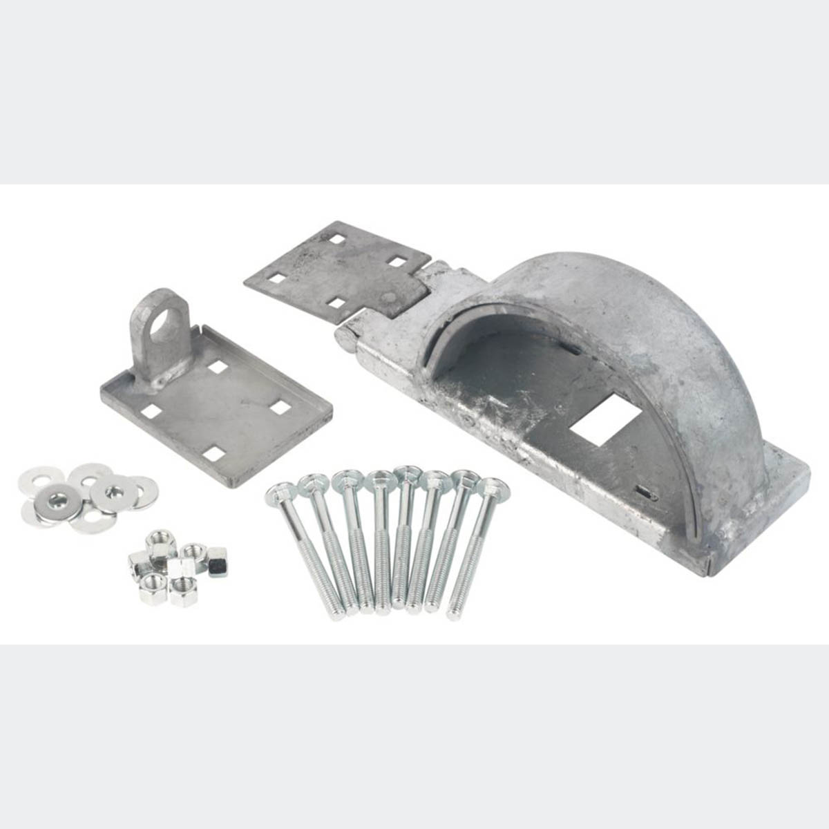 GateMate Padlock Protector Right Hand Galvanised Steel Security Cover 180mm - Image 2