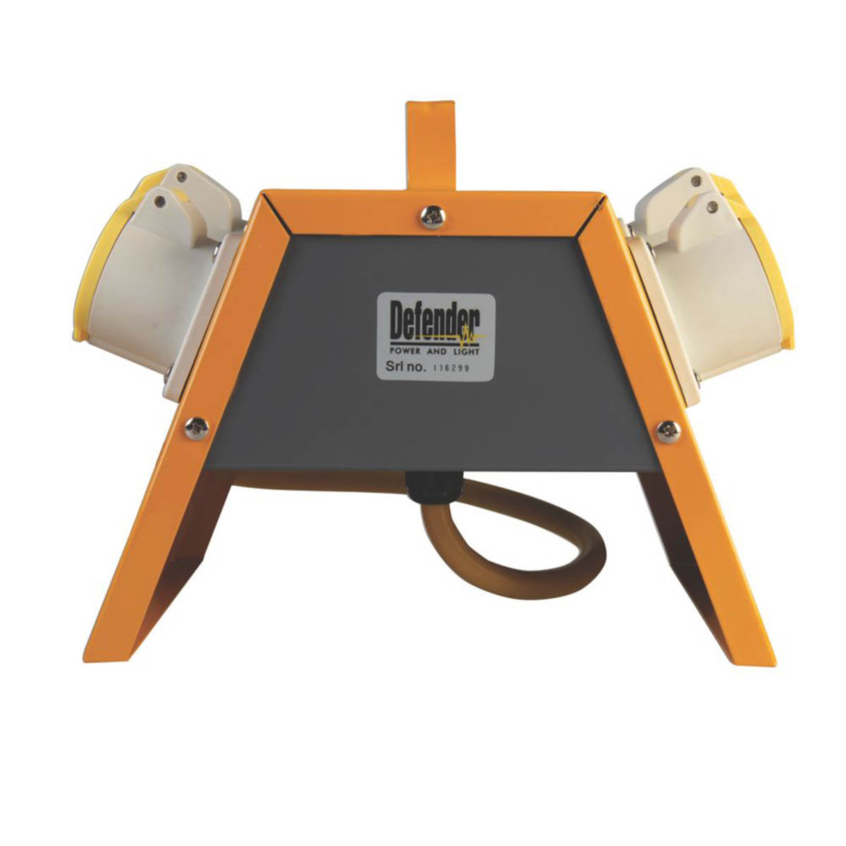 Defender Site Transformer 4-Way Splitter Box 16A Portable Steel Sturdy 4.7m 110V - Image 3
