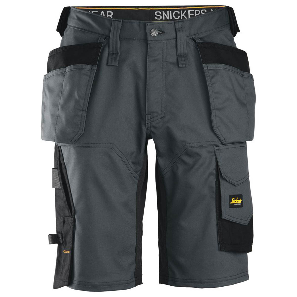 Snickers 6151 Stretch Work Shorts Steel Grey / Black 35" W - Image 1