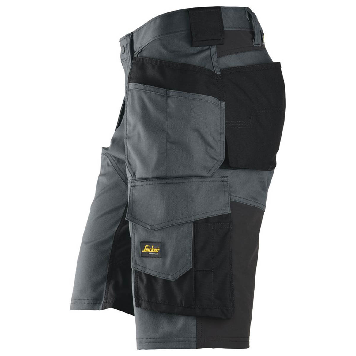 Snickers 6151 Stretch Work Shorts Steel Grey / Black 35" W - Image 4