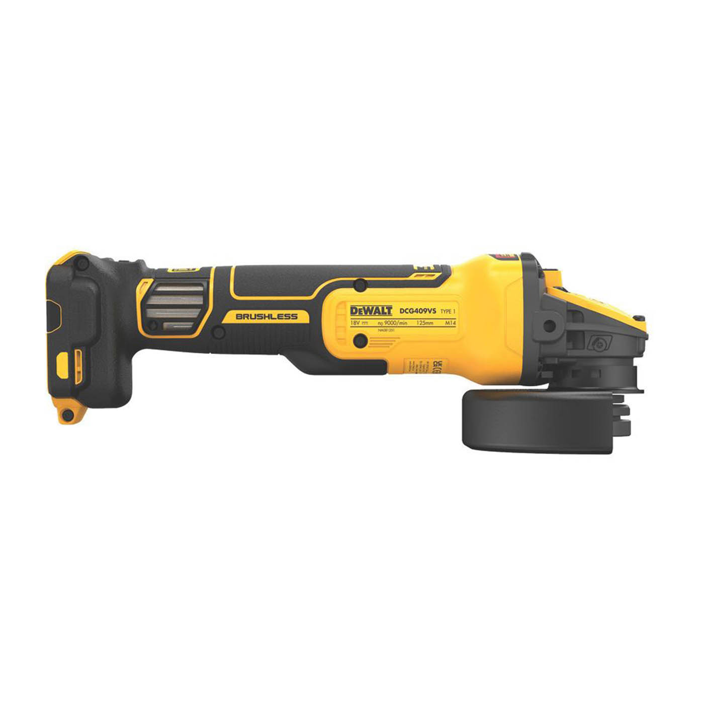 DEWALT Angle Grinder DCG409VSNT-XJ Cordless 18V Li-Ion XR 4.9" Body Only - Image 4