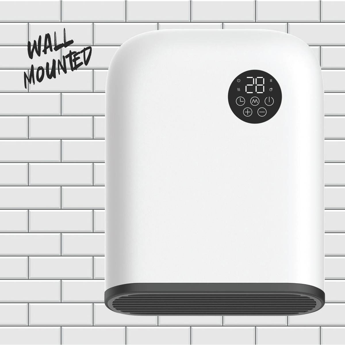 TCP Fan Heater Electric LED Display Wall Mounted White Programmable 2000W - Image 5