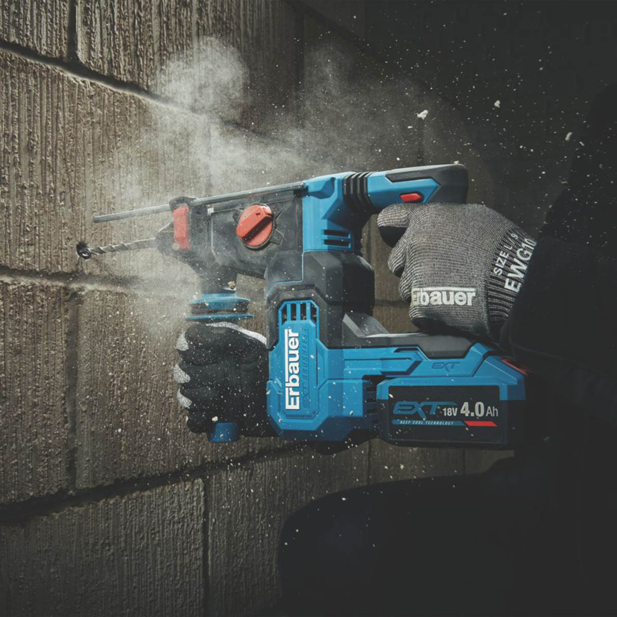 Erbauer SDS Plus Hammer Drill ERI1078SDS Cordless 3.4kg 18V 1 x 4.0Ah Li-Ion EXT - Image 4