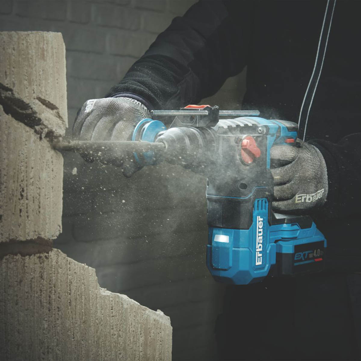 Erbauer SDS Plus Hammer Drill ERI1078SDS Cordless 3.4kg 18V 1 x 4.0Ah Li-Ion EXT - Image 6
