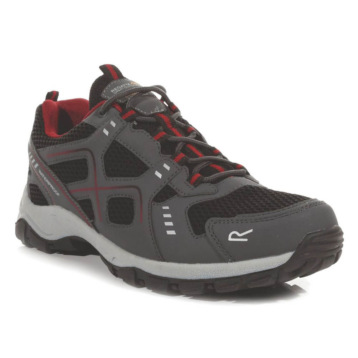 Regatta Vendeavour Size 11 Granite / Rio Red Waterproof Non Safety Trainers - Image 1