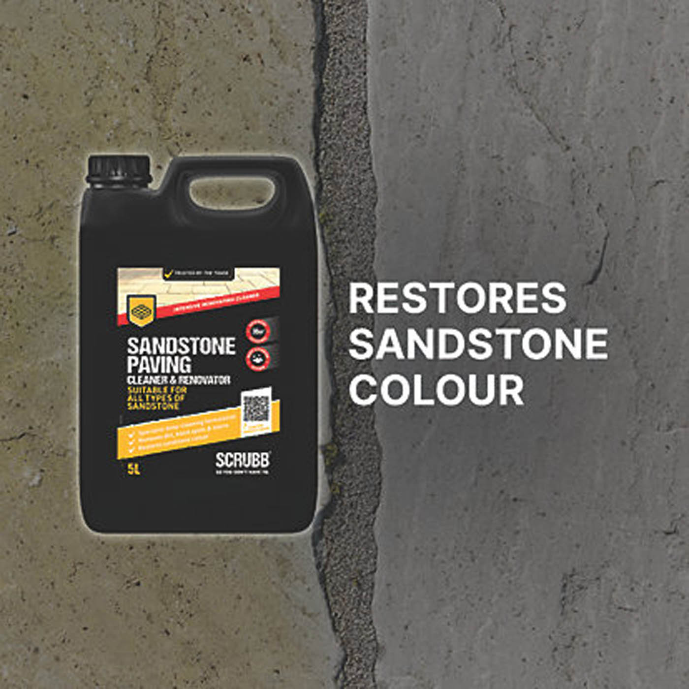 Scrubb Sandstone Paving Cleaner 5Ltr - Image 4