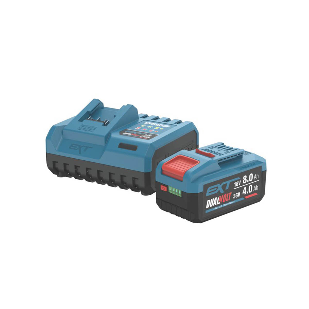 Erbauer Battery And Charger ERT1044BAT 18/36V 4.0/8.0Ah Lithium EXT 2 Pack - Image 1