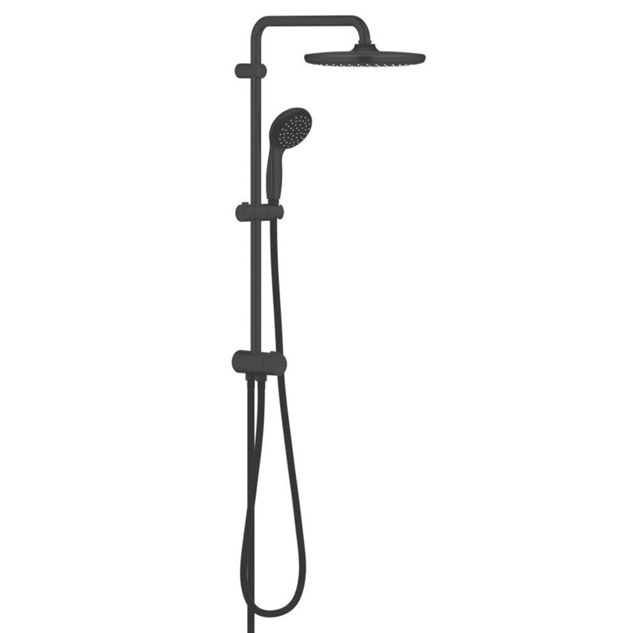 Grohe Mixer Shower Diverter Kit Exposed Black 2 Spray Patterns Twin Round Head - Image 1