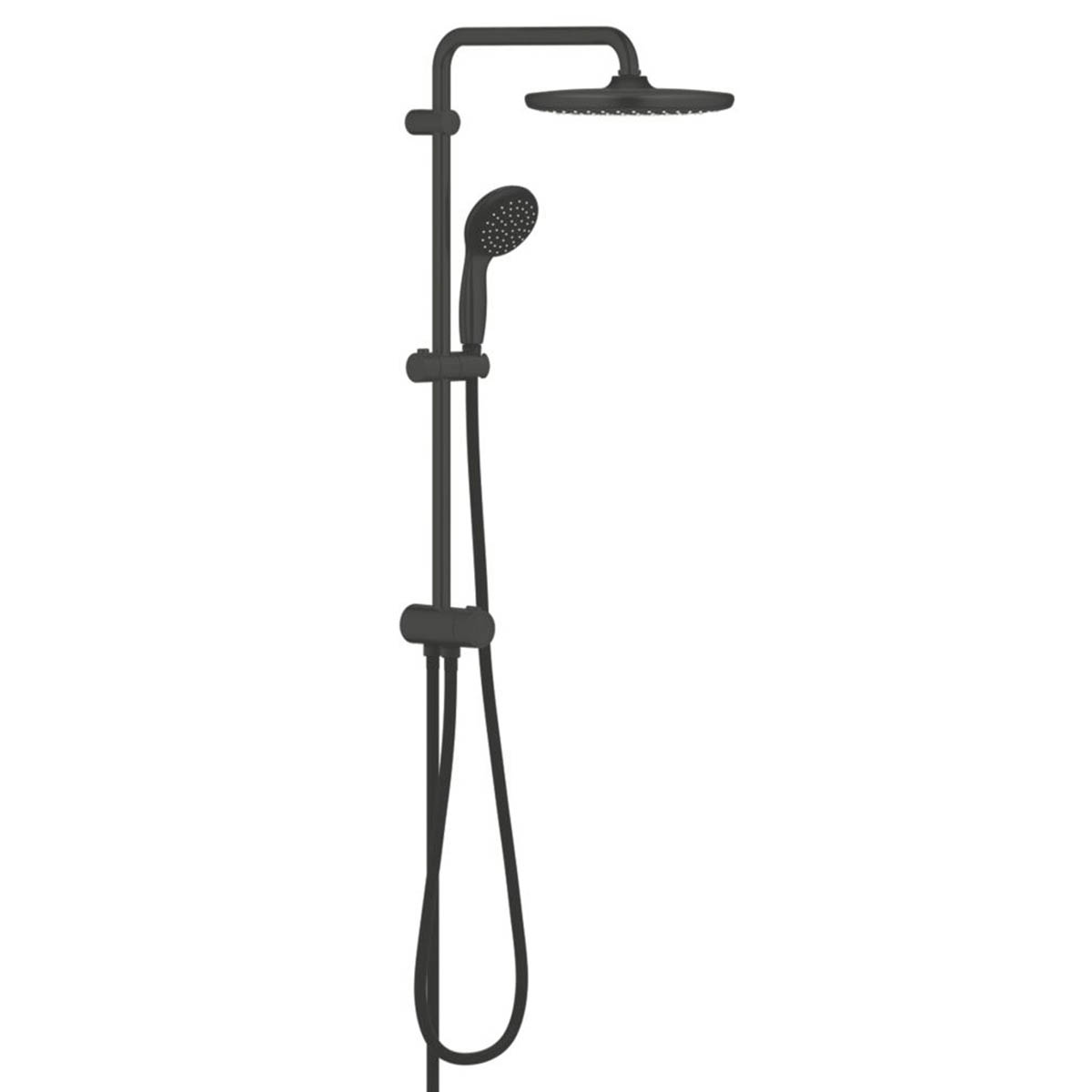 Grohe Mixer Shower Diverter Kit Exposed Black 2 Spray Patterns Twin Round Head - Image 1