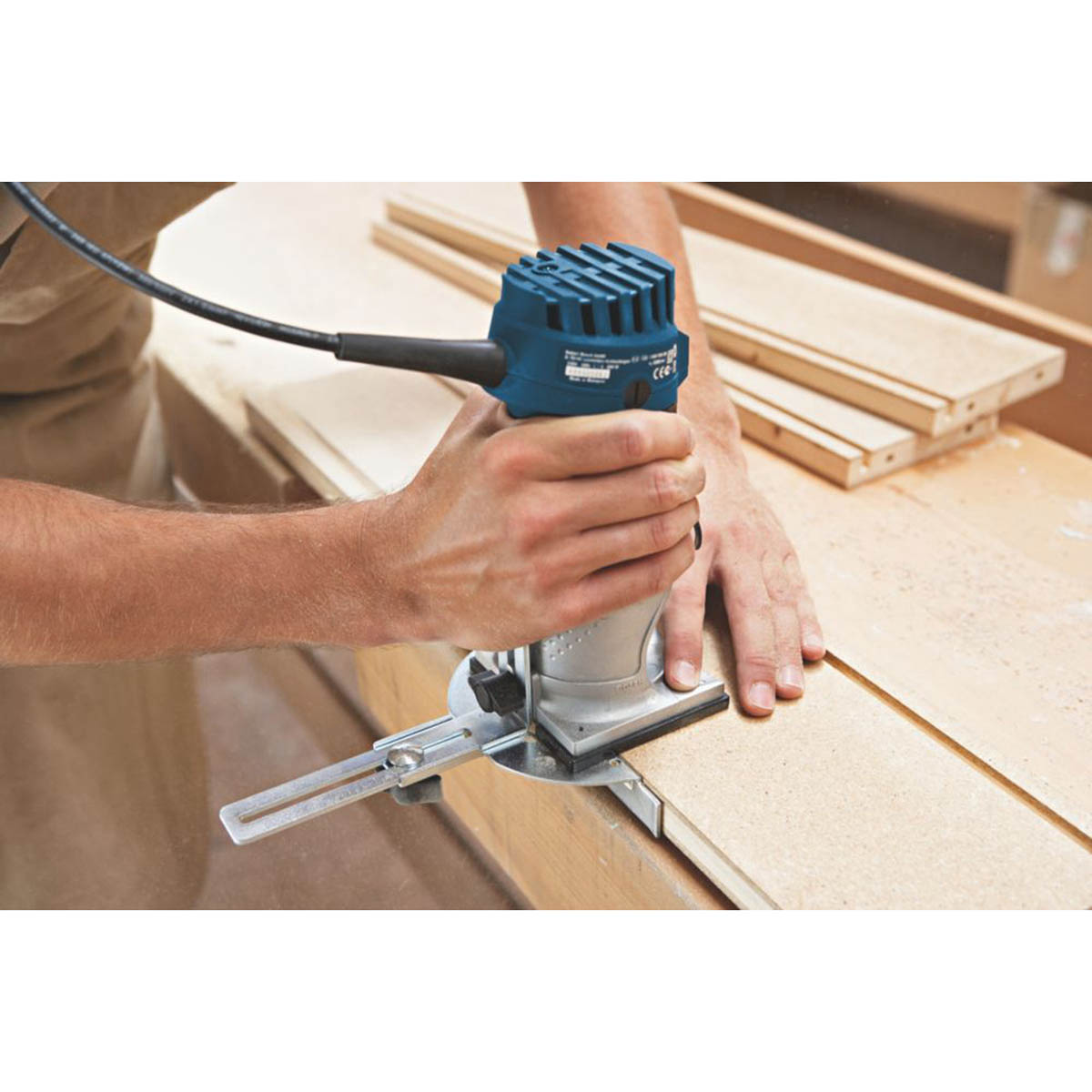Bosch Palm Router GKF600 Corded Electric Hand Trimmer Precise 600W 1/4" 240V - Image 5