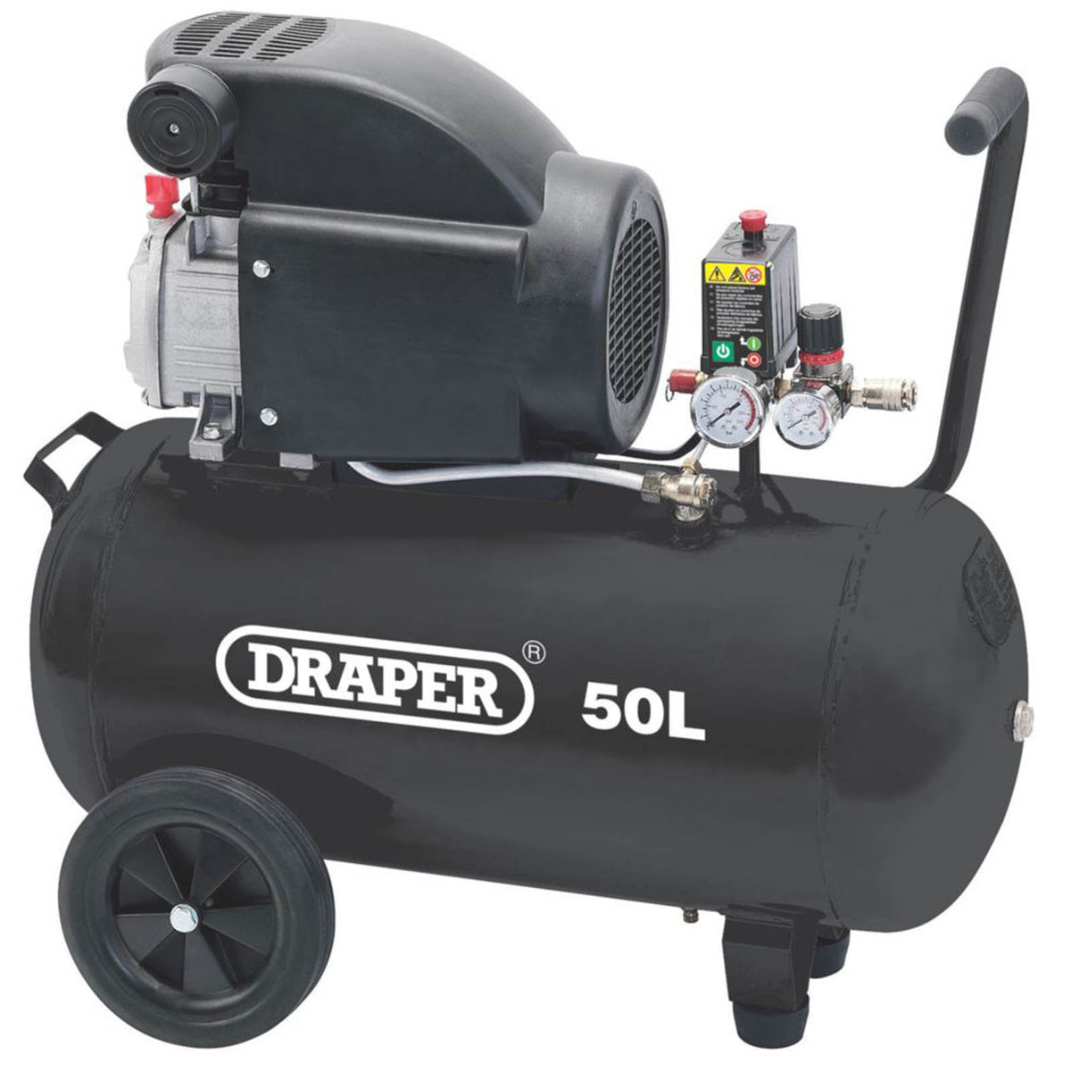 Draper Air Compressor Direct Drive Electric 1.5kW 24981 Portable 50Ltr Brushless - Image 6