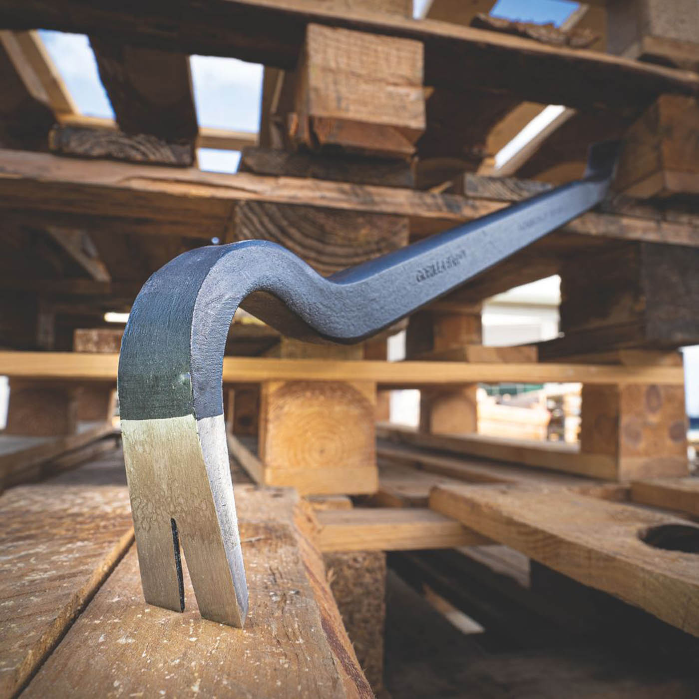 Wrecking Crow Bar Corrosion-Resistant Durable Wide Jaws Powder Coat Set 3 Pieces - Image 2