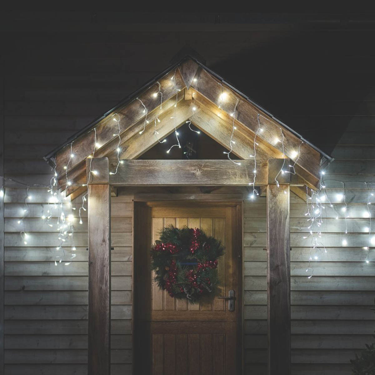 Christmas String Lights 720 LED Icicle Ice White Timer Indoor Outdoor 17.8m - Image 1