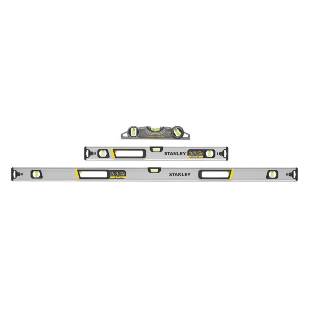 Stanley FatMax Xtreme 60cm, 120cm & Torpedo Level Set 3 Pieces - Image 1
