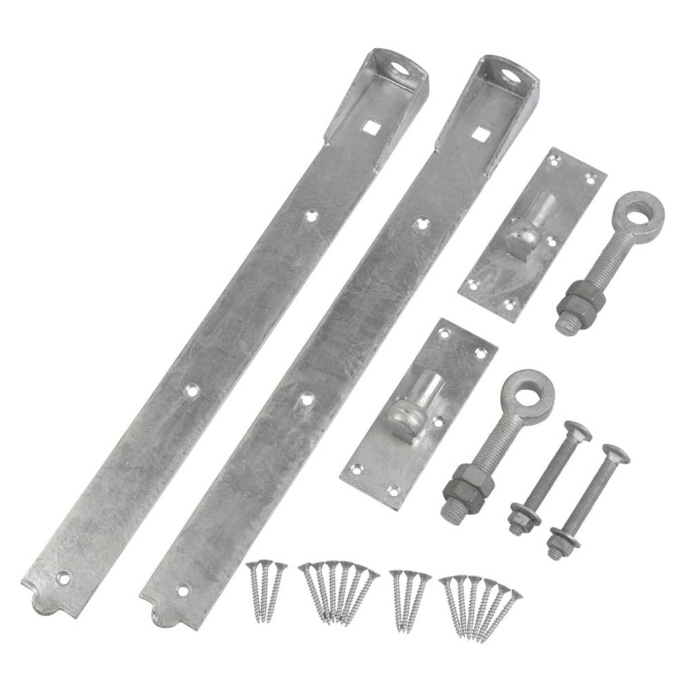 GateMate Bands Hooks Matt Silver Straight Adjustable 165mm x 24" x 600mm 2 Pack - Image 2