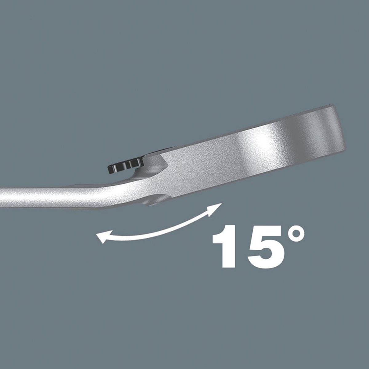Wera Combination Spanner Wrench 6001 Joker Switch Angled Ratchet Head 15mm - Image 2