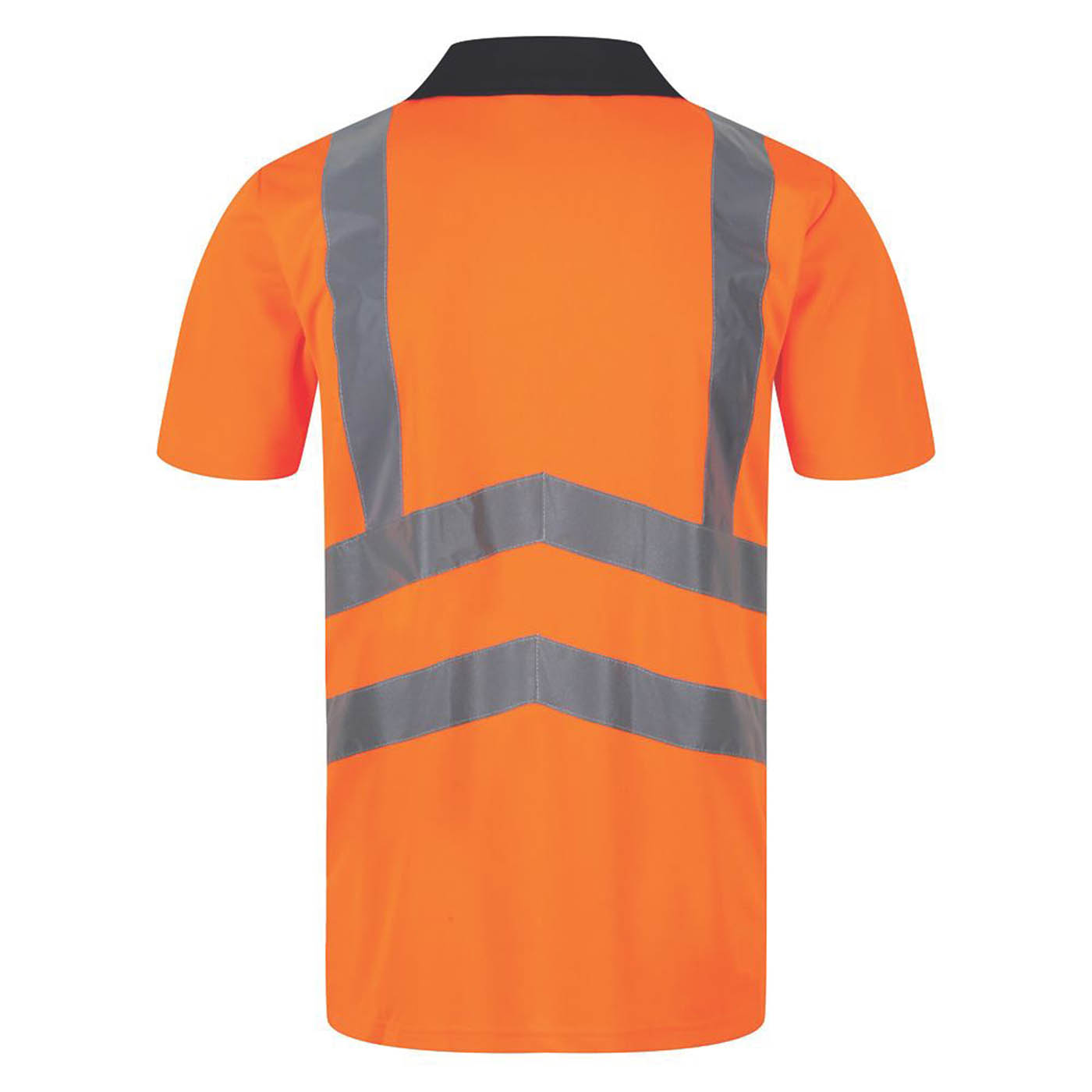 Regatta Hi-Vis Work Polo Shirt Mens Regular Fit Orange Navy Medium 40in Chest - Image 2