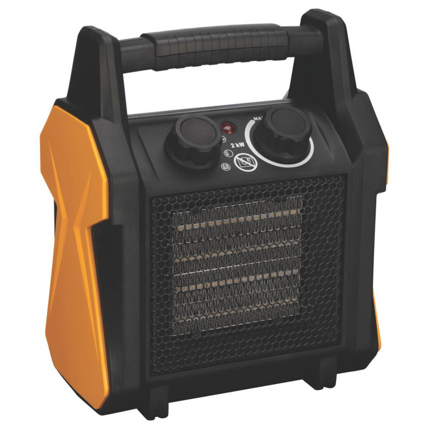 TCP Portable Fan Heater 2000W Electric Adjustable Thermostat 2 Heat Settings - Image 1