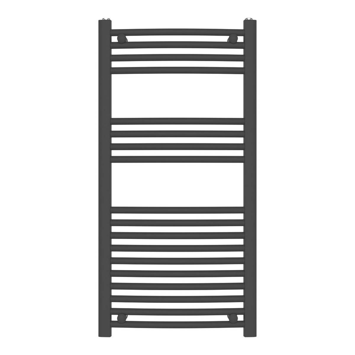 Flomasta Towel Rail Radiator Matt Black Curved Bathroom Warmer Ladder 100x50cm - Image 2