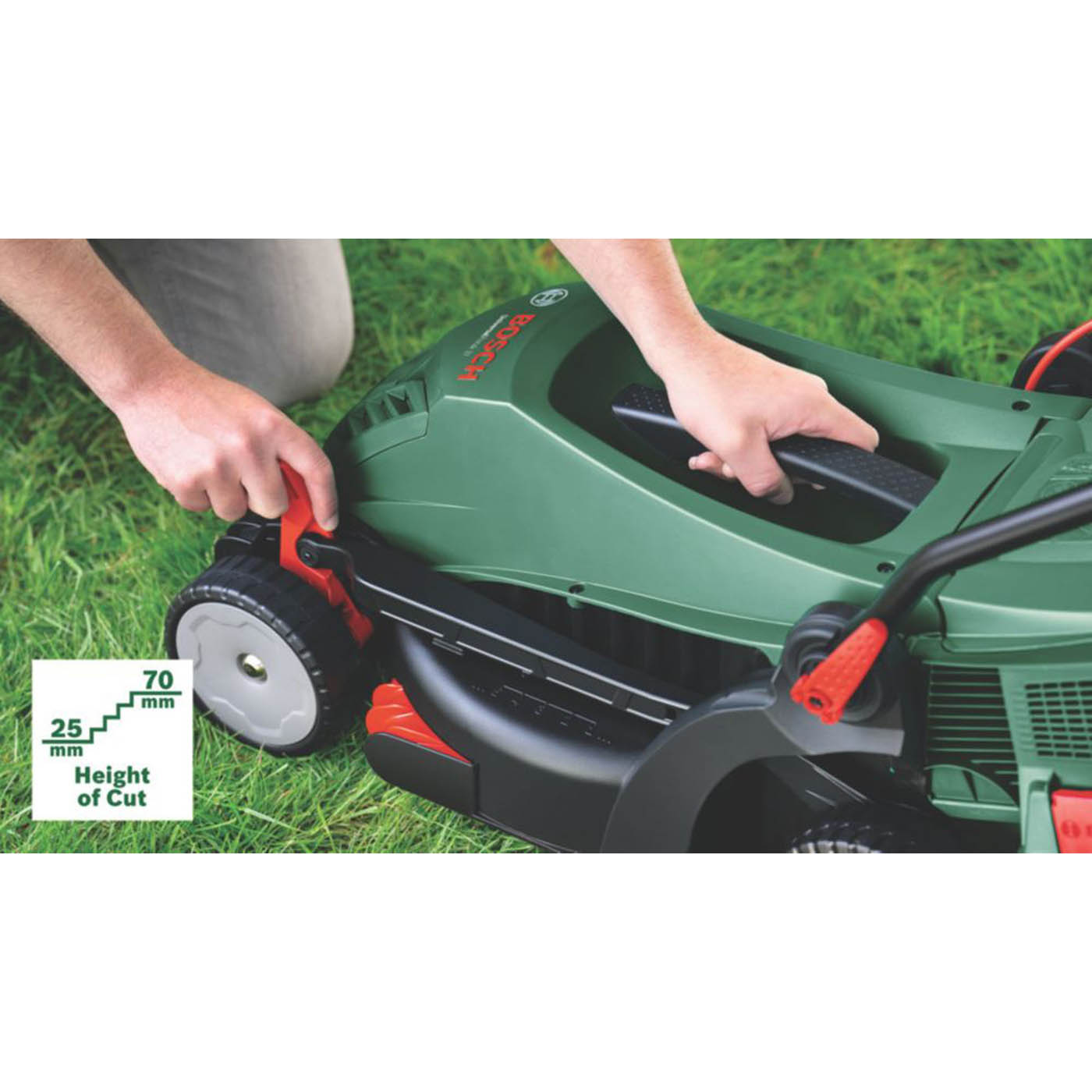 Bosch Rotary Lawnmower Corded Electric UniversalRotak Compact 1400W 37cm 230V - Image 5