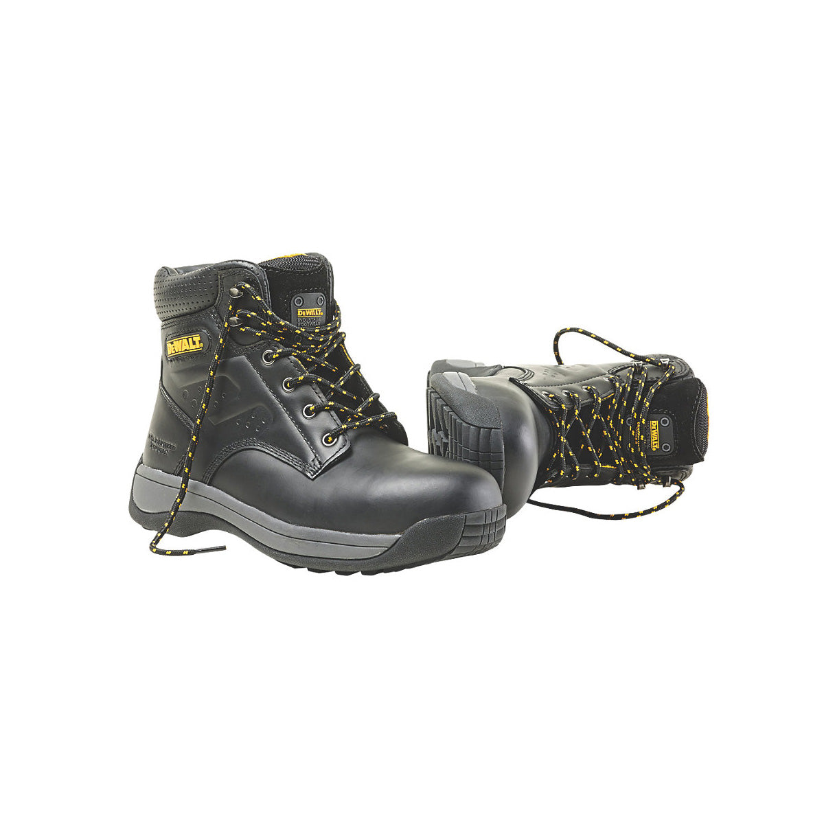 DeWalt Safety Boots Mens Wide Fit Black Leather Lightweight Steel Toe Size 11 - Image 1