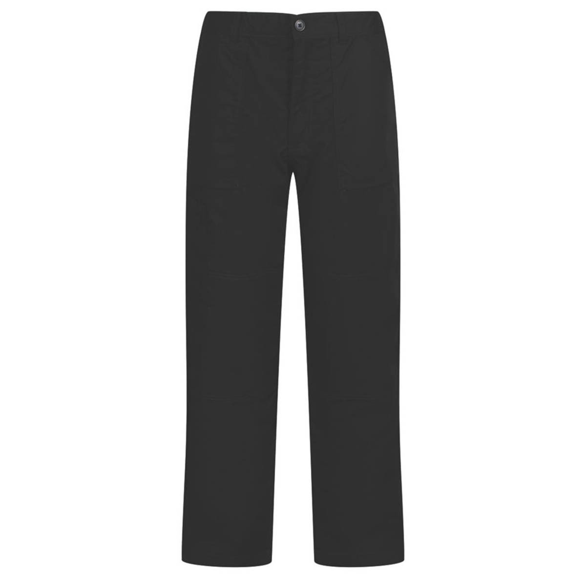 Regatta Mens Work Trousers 5 Pockets Black Lined Water Repellent 32" W 33" L - Image 1