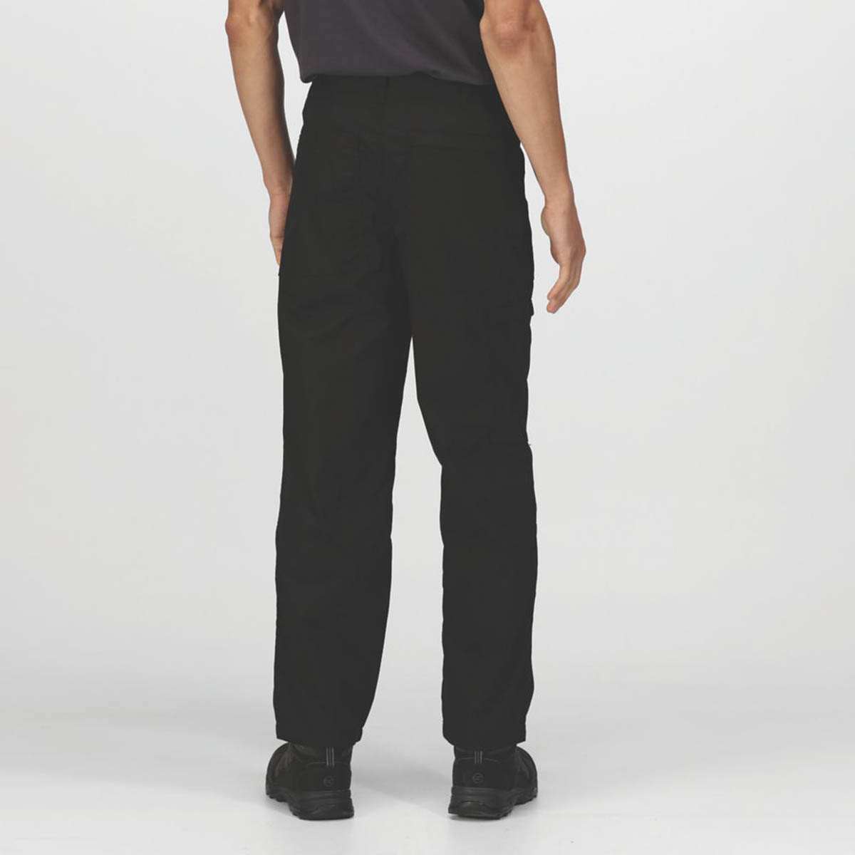 Regatta Mens Work Trousers 5 Pockets Black Lined Water Repellent 32" W 33" L - Image 4