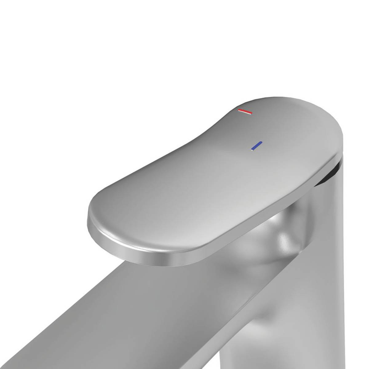 Swirl Basin Mixer Tap Mono Chrome Finish Soft Touch Lever Clicker Waste Modern - Image 4