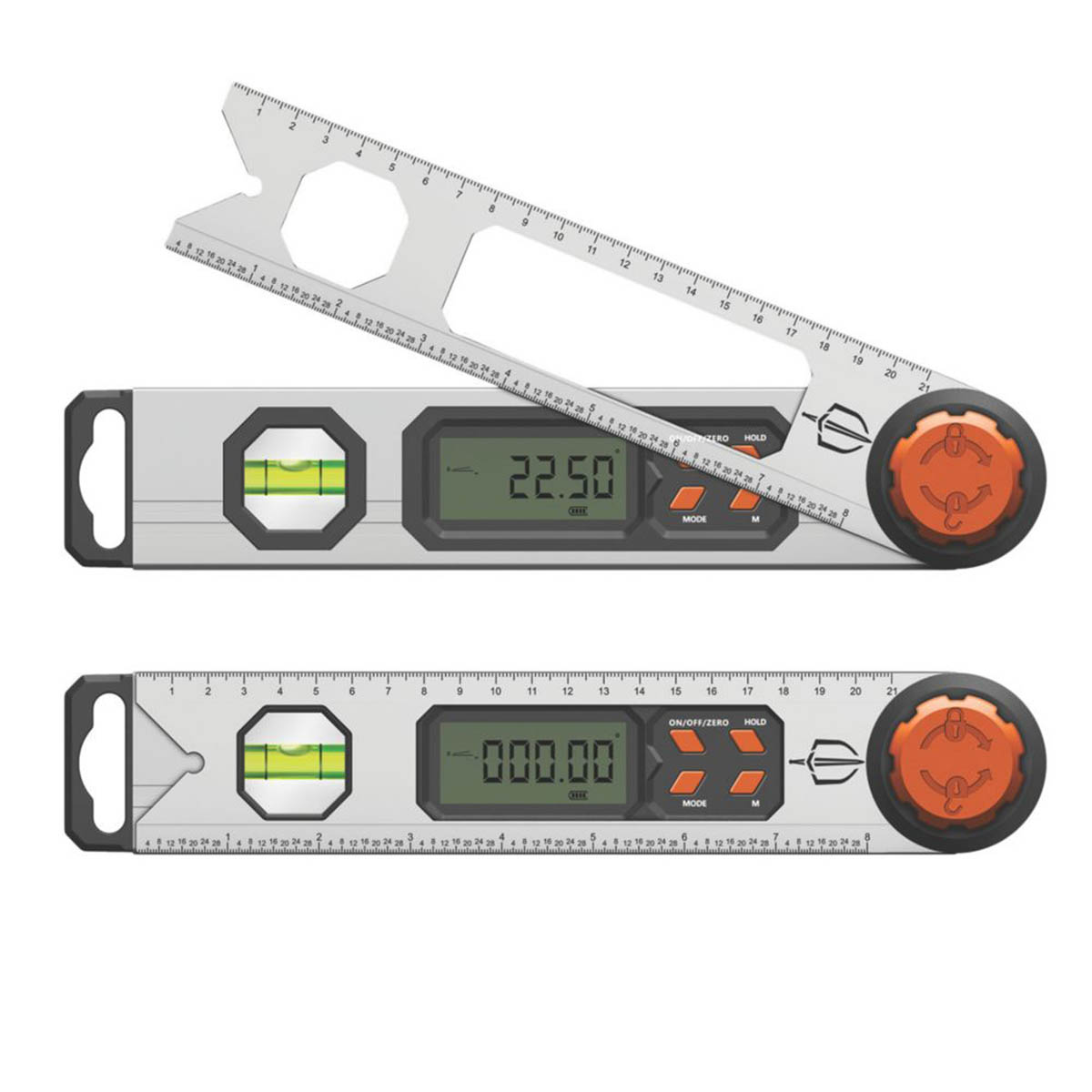 Magnusson Digital Angle Measurer Aluminium LCD Display 0 - 225° Metric Imperial - Image 1